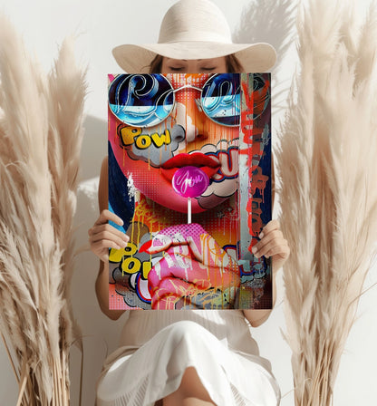 Lollipop Girl Metal Wall Art