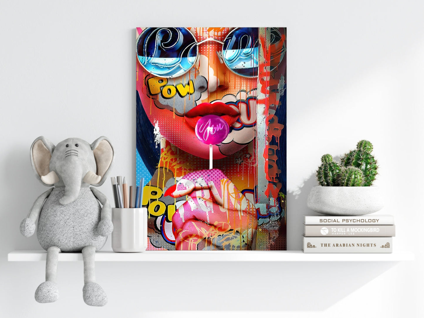 Lollipop Girl Metal Wall Art