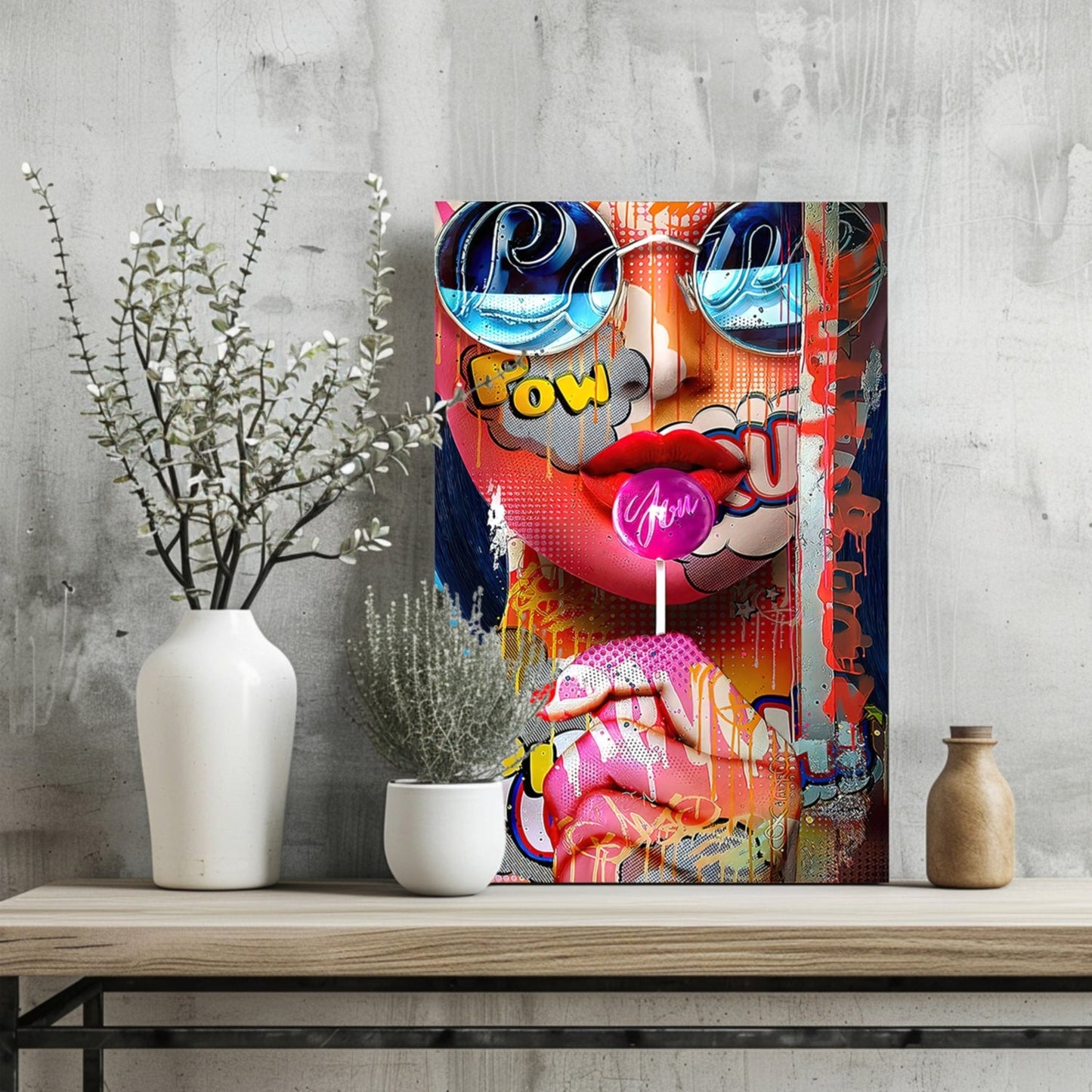 Lollipop Girl Metal Wall Art