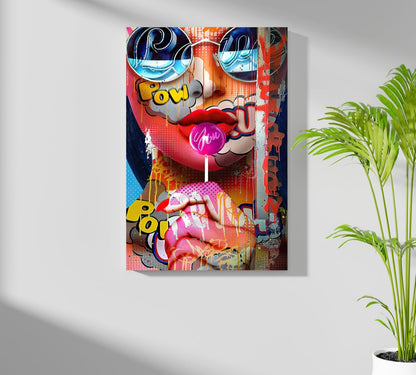 Lollipop Girl Metal Wall Art