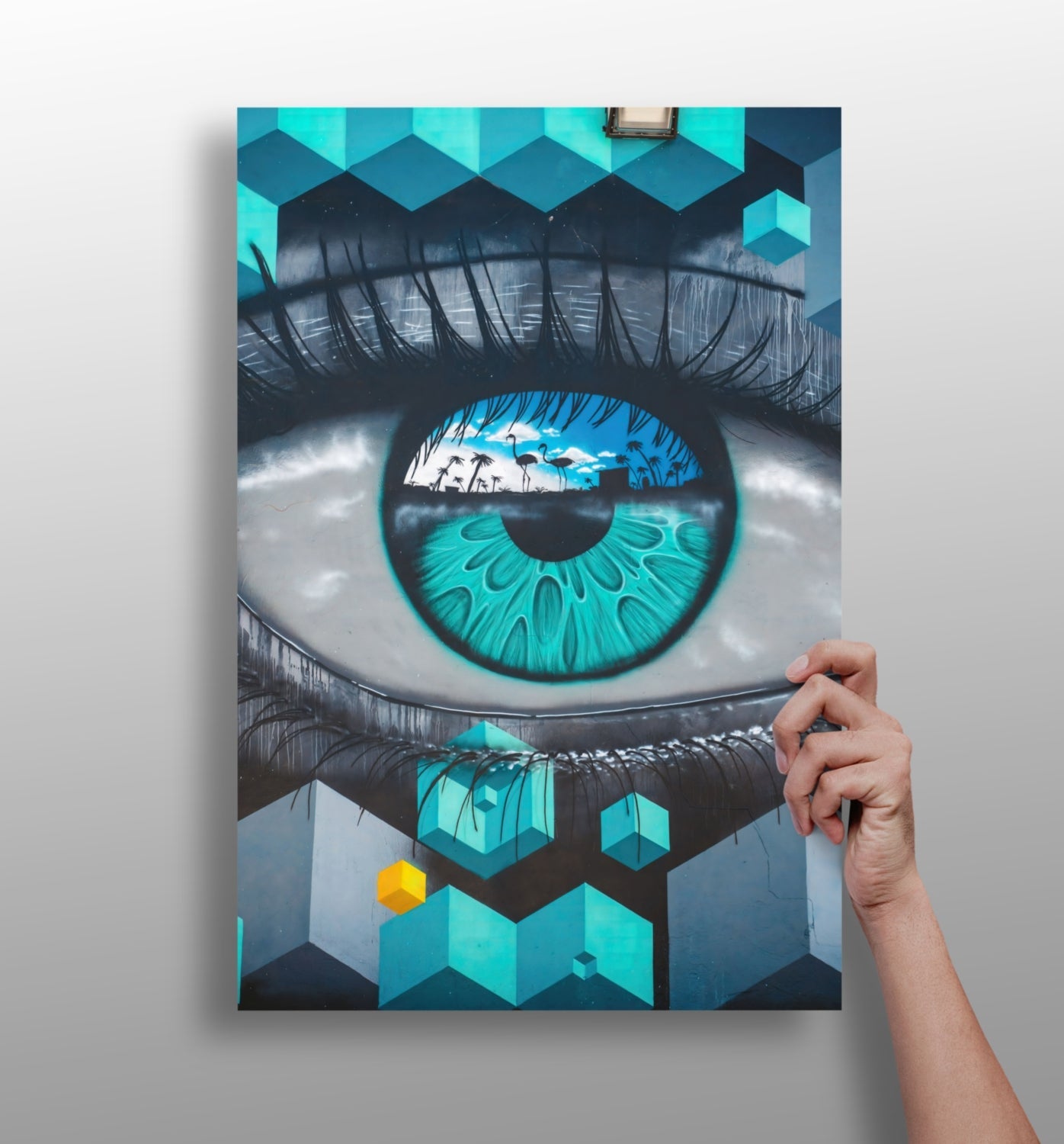 Futuristic Lines metal wall art panel