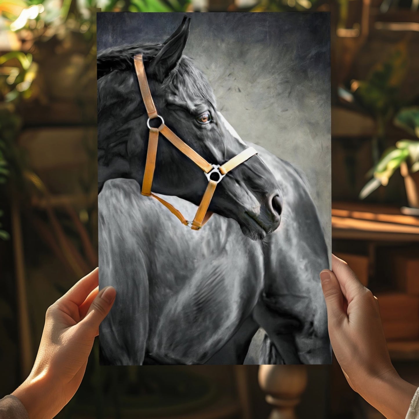 Black Horse Metal Wall Art