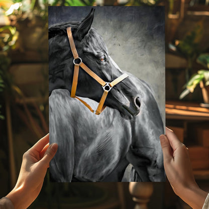 Black Horse Metal Wall Art