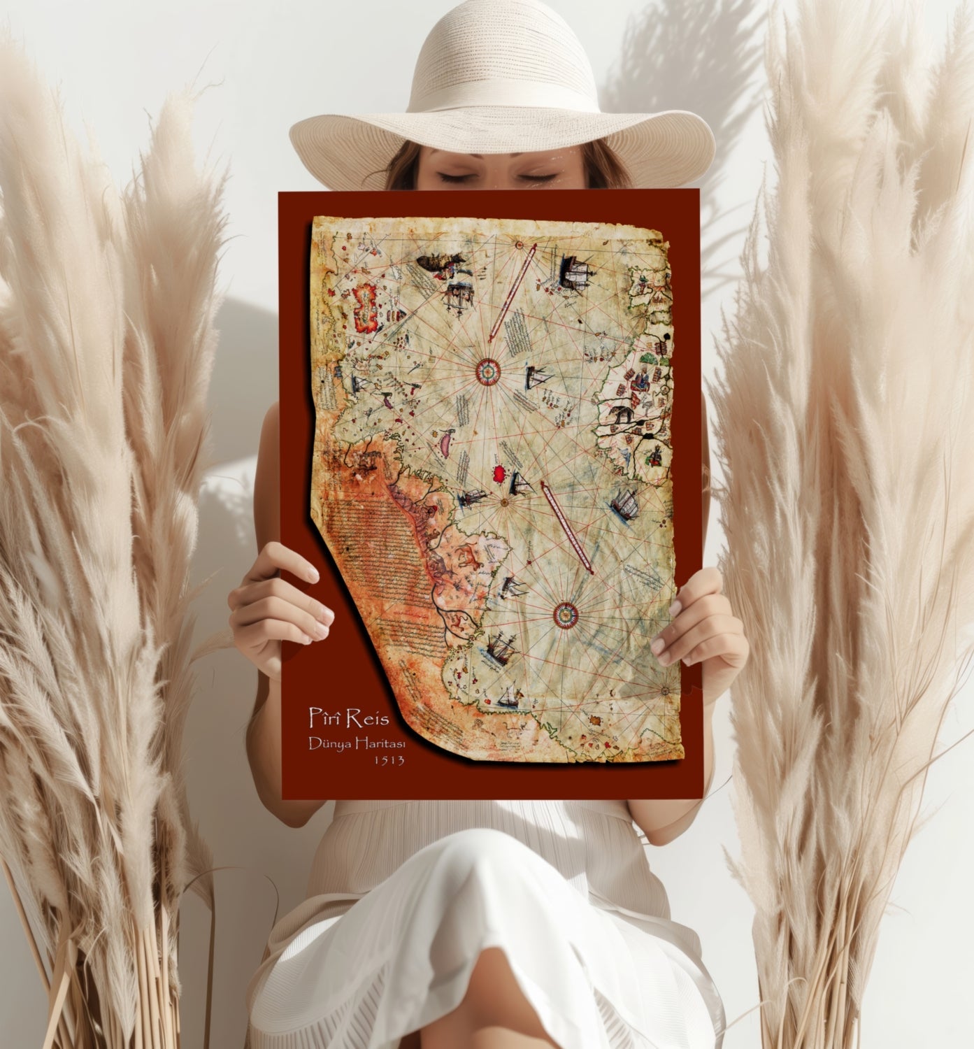 Piri Reis Map Metal Wall Art