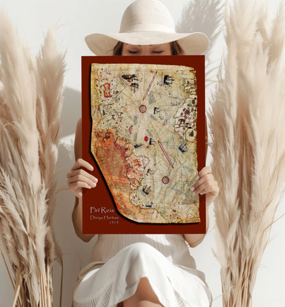 Piri Reis Map Metal Wall Art