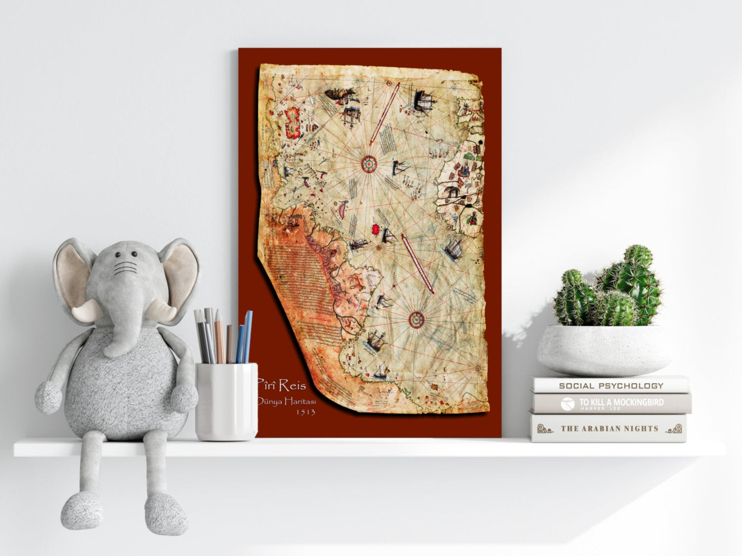 Piri Reis Map Metal Wall Art
