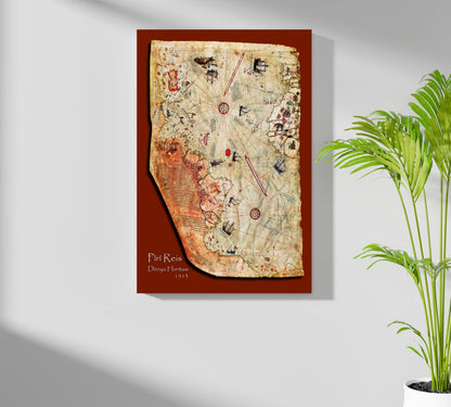 Piri Reis Map Metal Wall Art