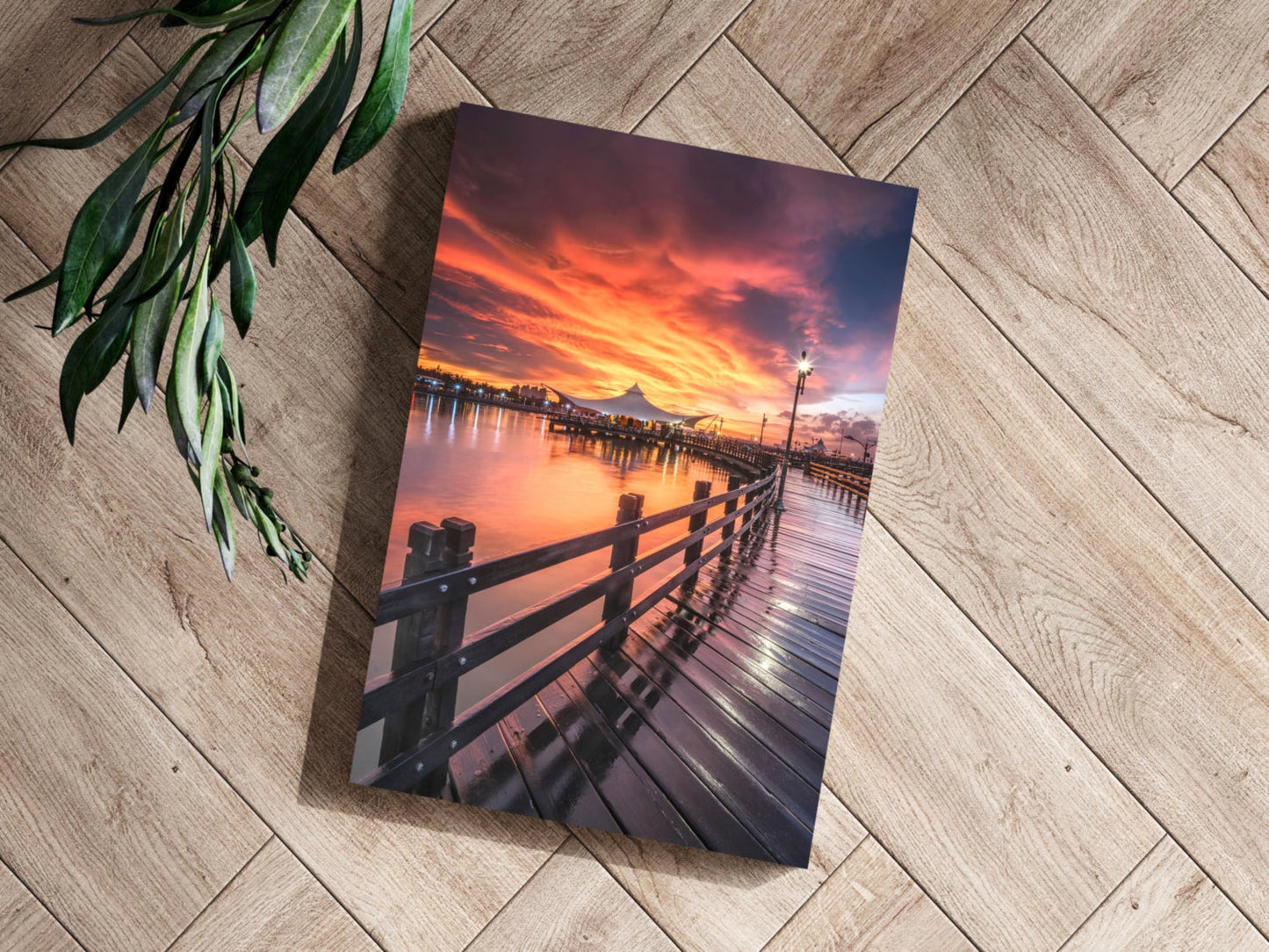 Sunset Lake View Metal Wall Art