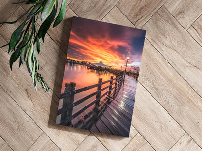 Sunset Lake View Metal Wall Art
