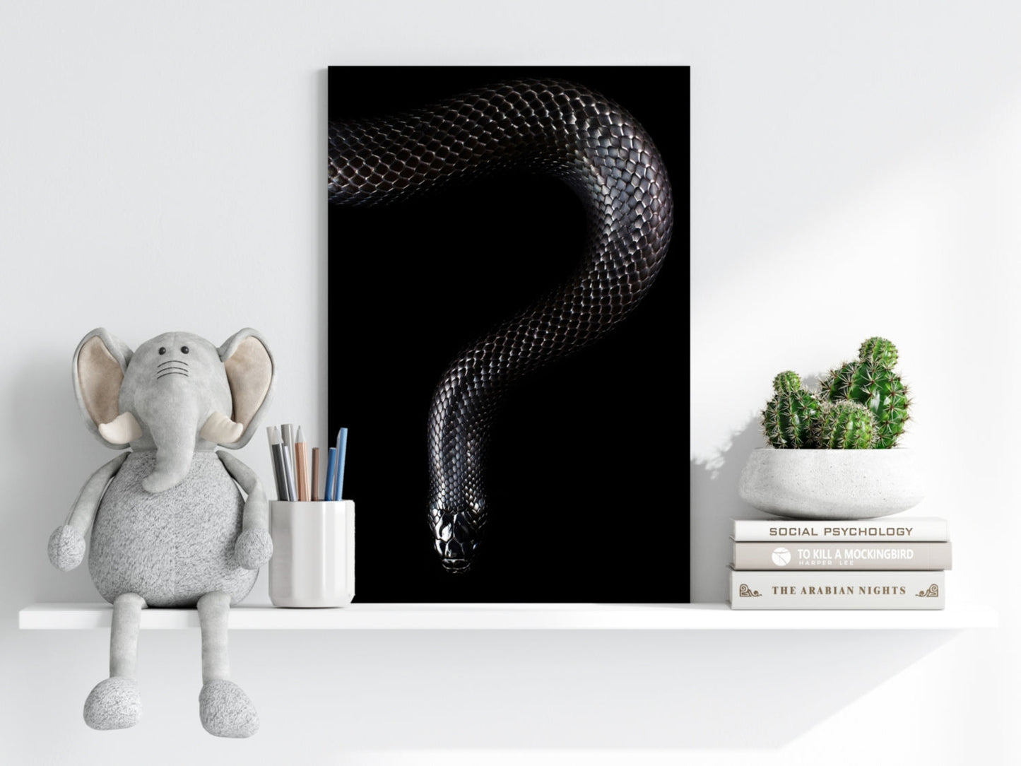 Black Snake Metal Wall Art