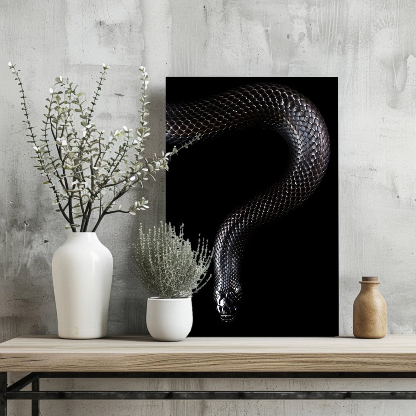 Black Snake Metal Wall Art