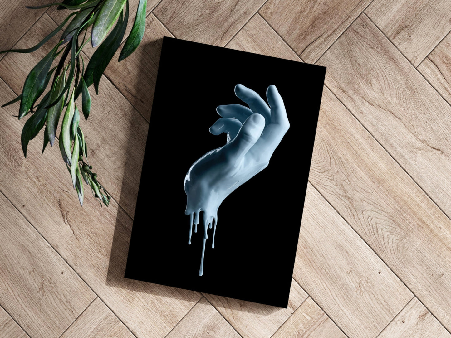 Hand in Paint Metal Wall Art