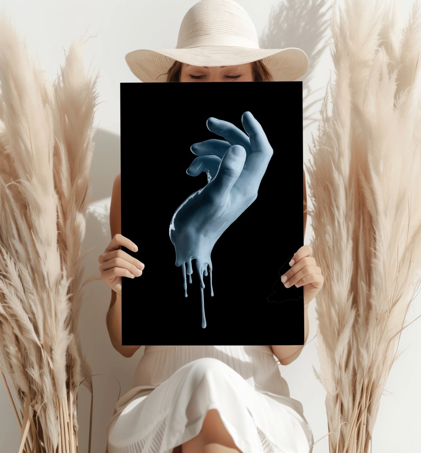 Hand in Paint Metal Wall Art