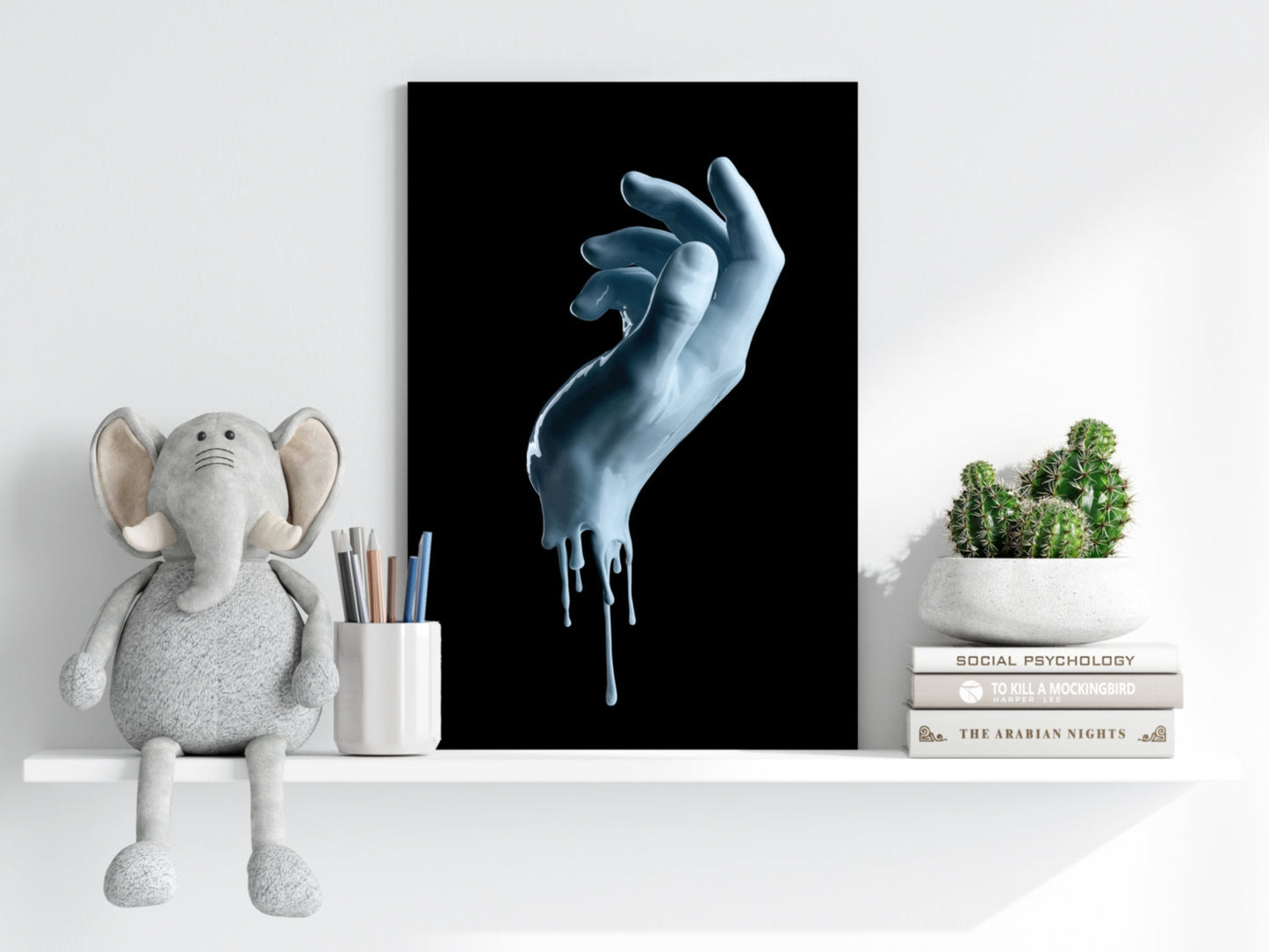 Hand in Paint Metal Wall Art