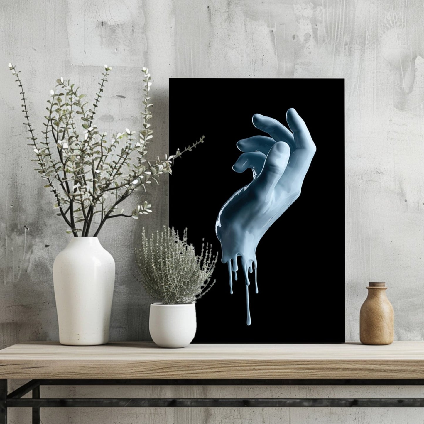 Hand in Paint Metal Wall Art