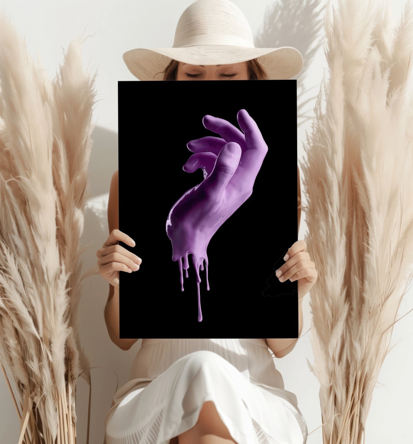 Hand in Paint Metal Wall Art