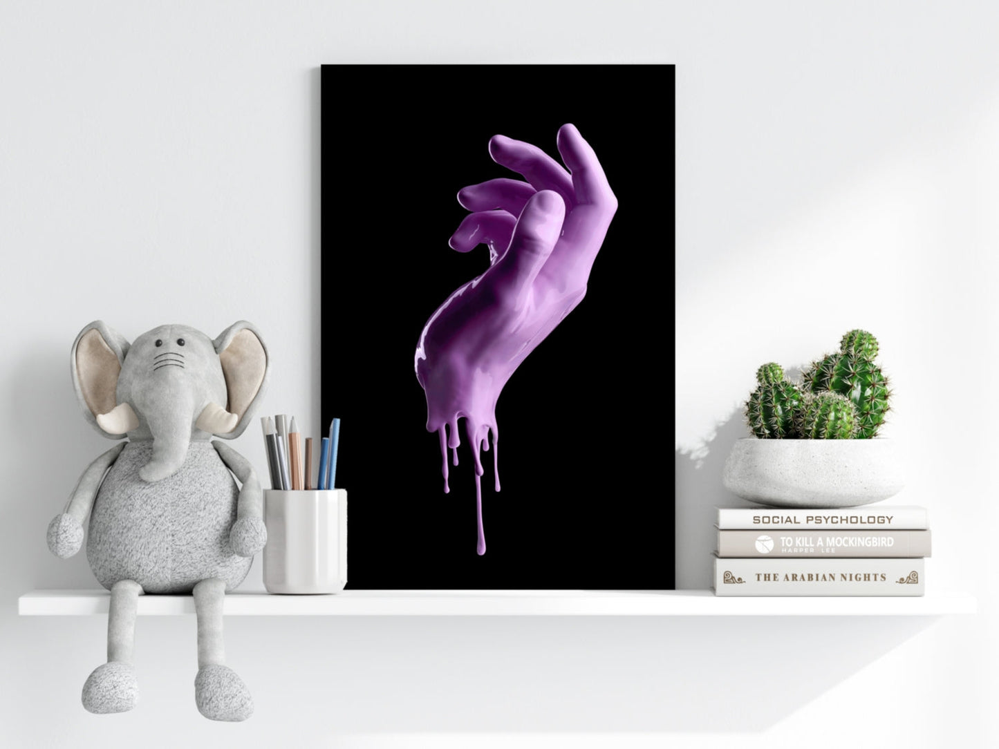 Hand in Paint Metal Wall Art