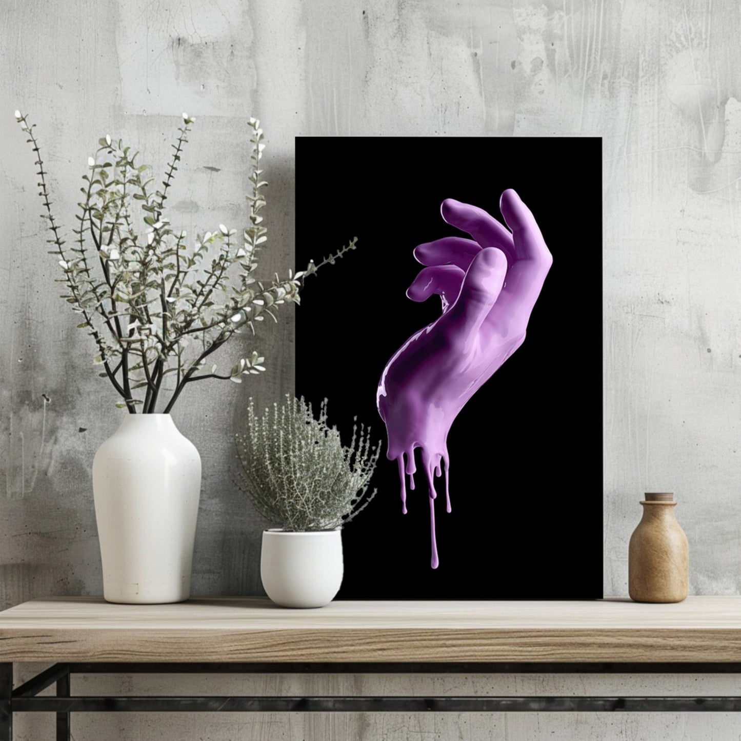 Hand in Paint Metal Wall Art