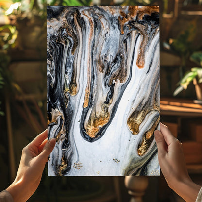 Abstract Marble V20 Metal Wall Art