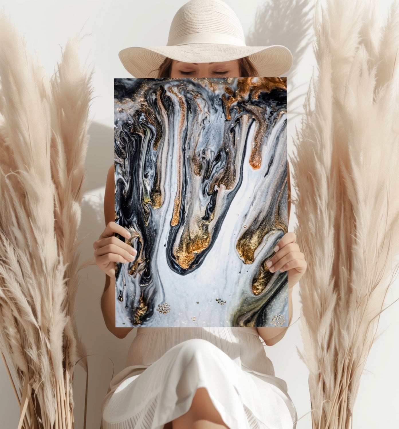 Abstract Marble V20 Metal Wall Art