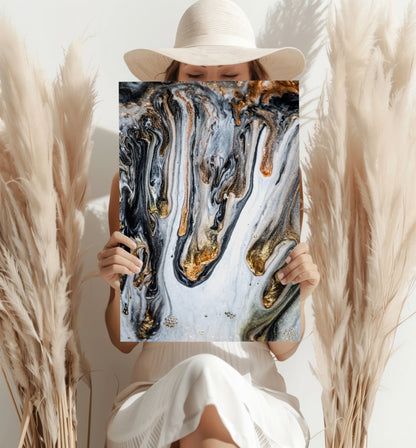 Abstract Marble V20 Metal Wall Art