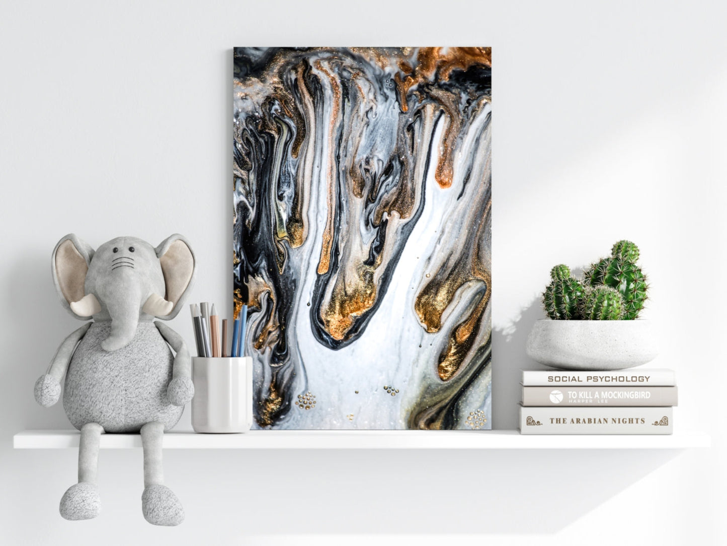 Abstract Marble V20 Metal Wall Art