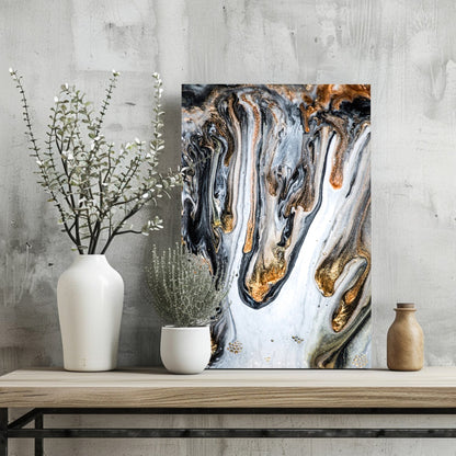 Abstract Marble V20 Metal Wall Art