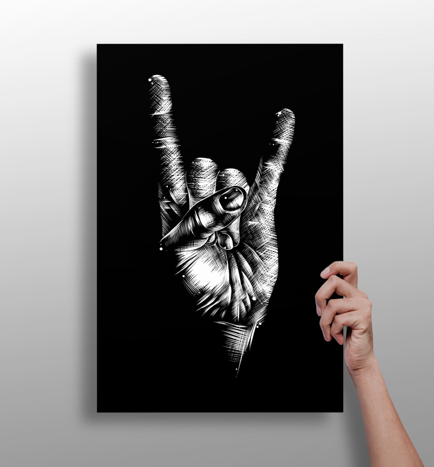Peace Aluminum Print with simple iconic peace symbol design