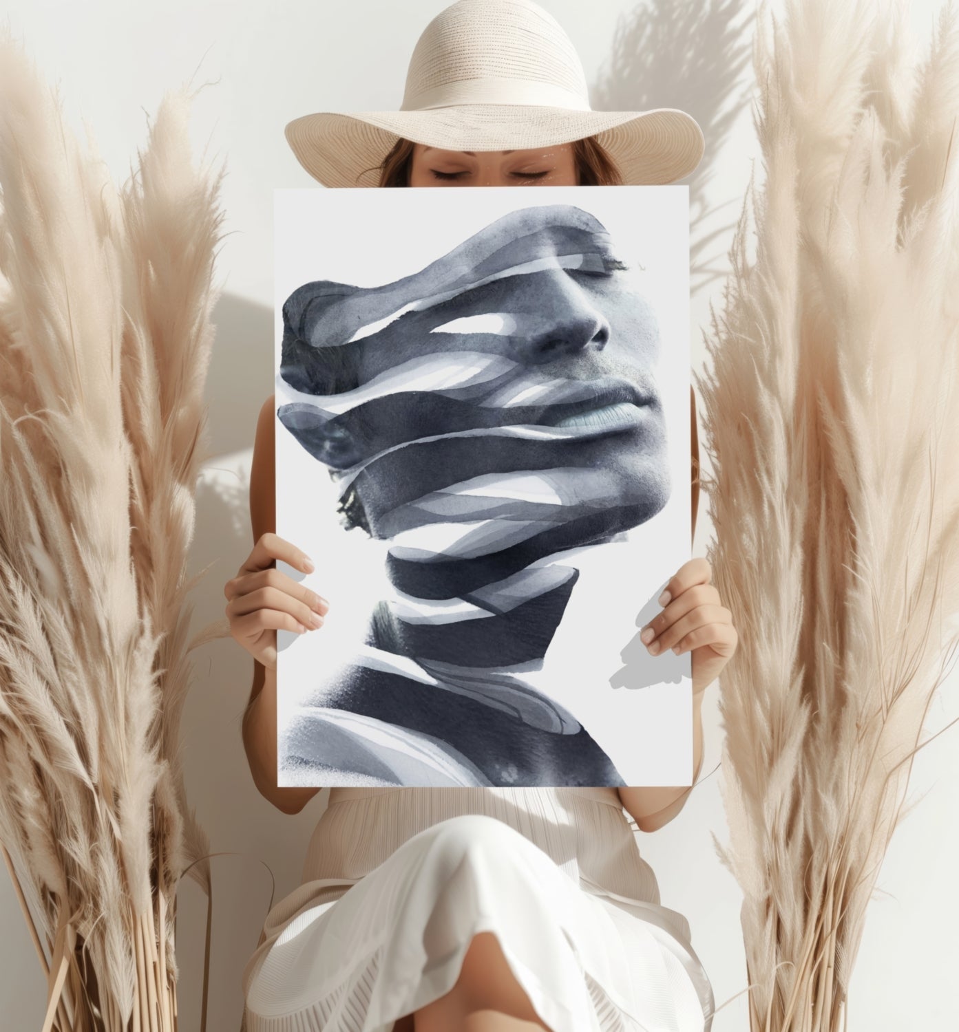 Abstract Woman Metal Wall Art