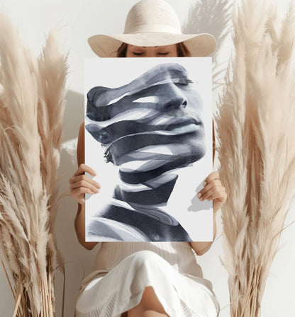 Abstract Woman Metal Wall Art