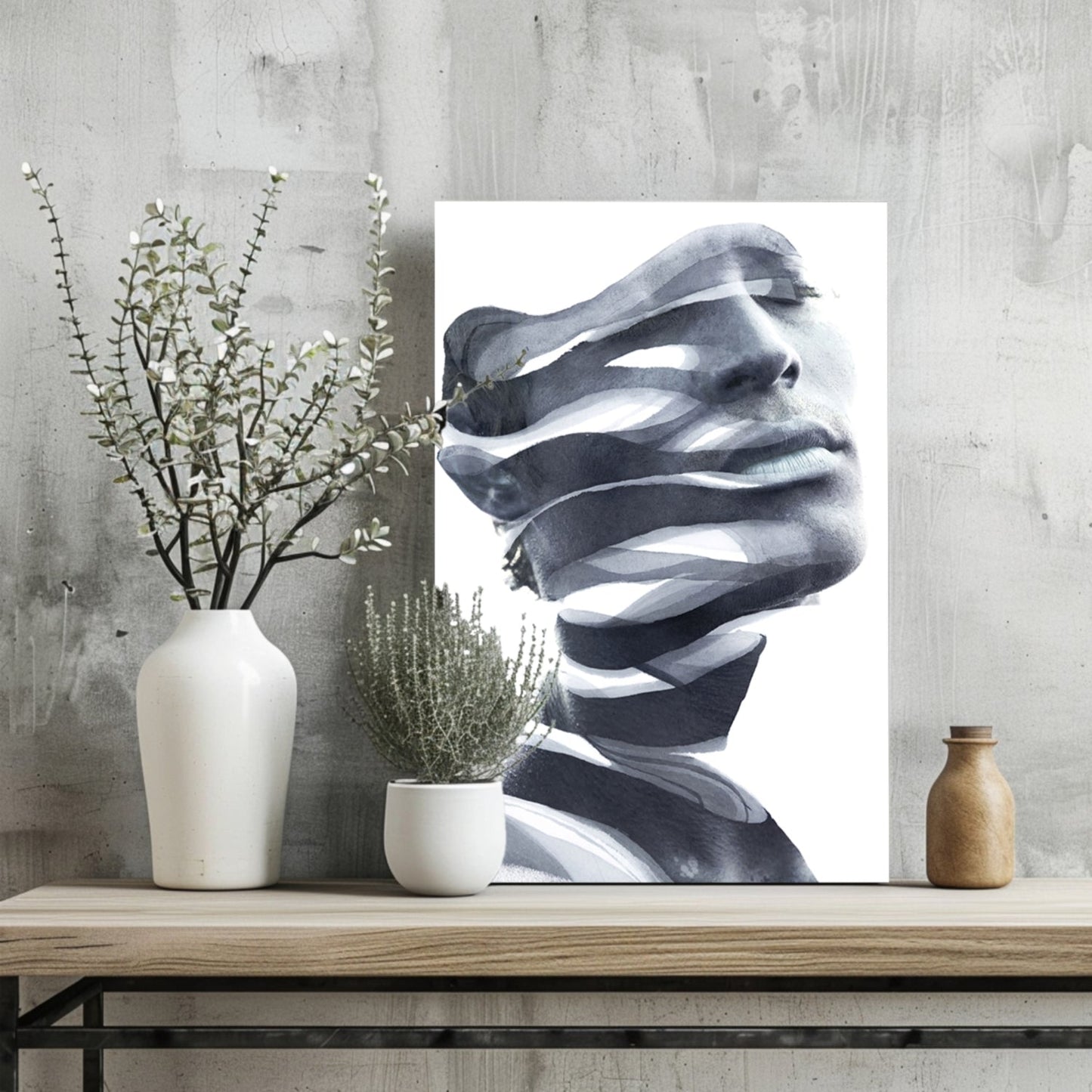 Abstract Woman Metal Wall Art
