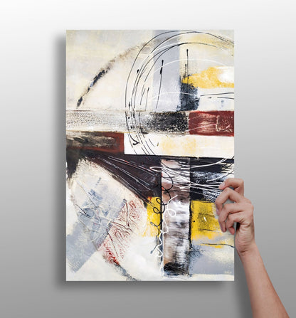 Modern Art Lines V1 metal wall art print