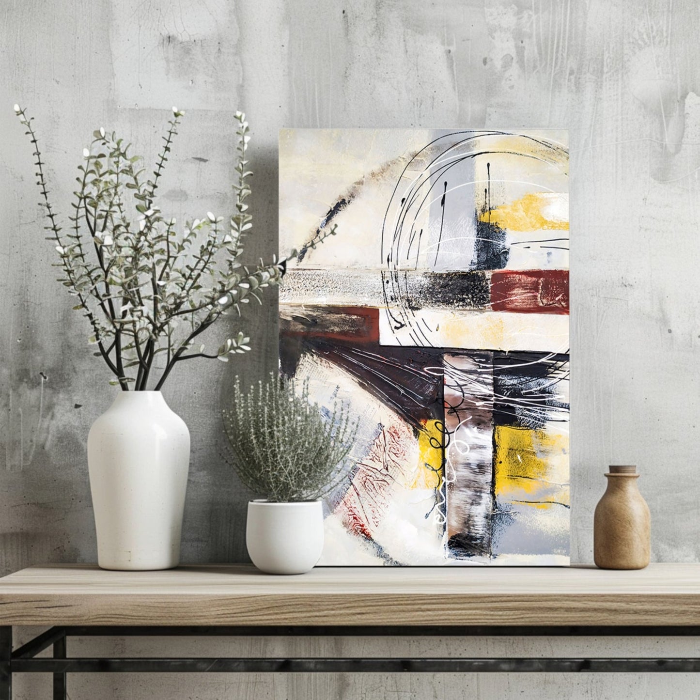 Modern Art Lines V1 Metal Wall Art