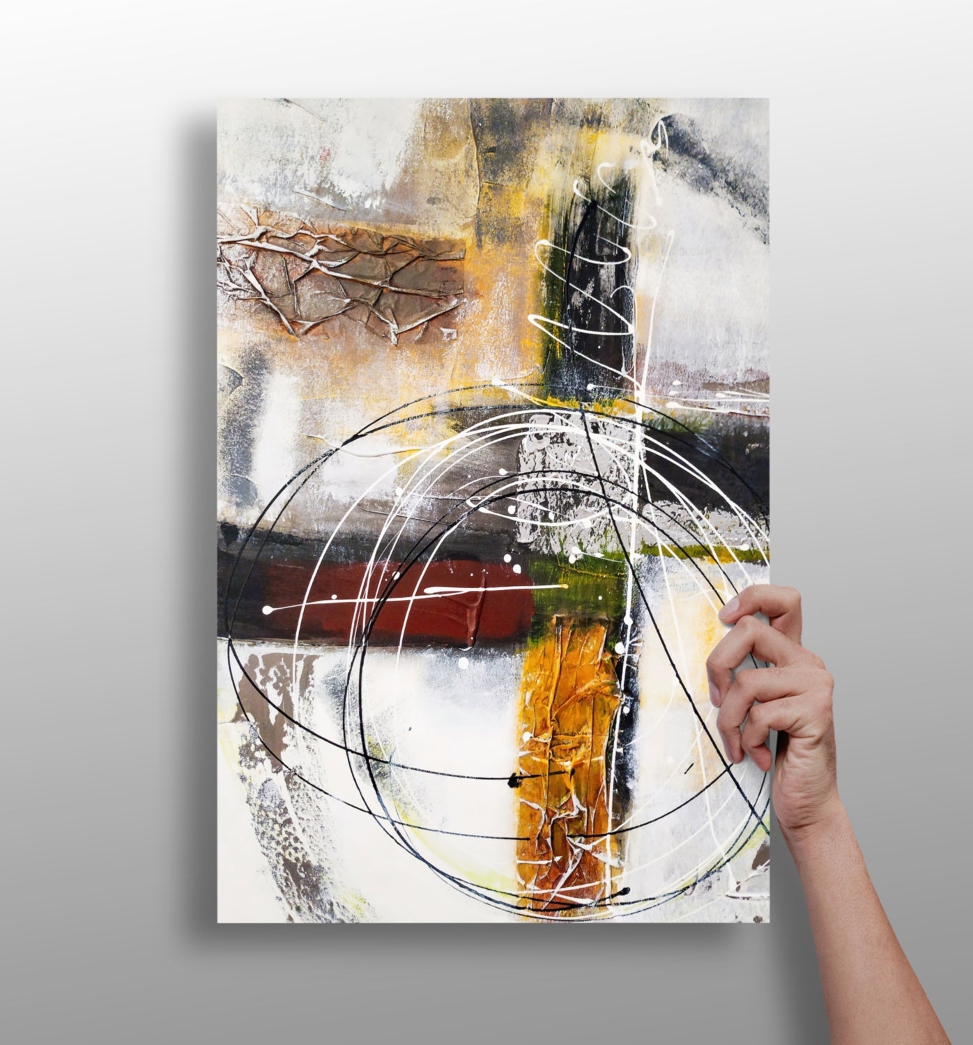 Modern Art Lines V2 metal wall art print