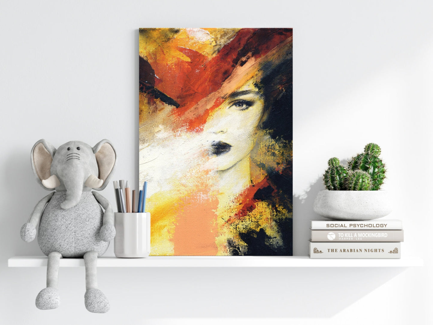 Abstract Woman Metal Wall Art