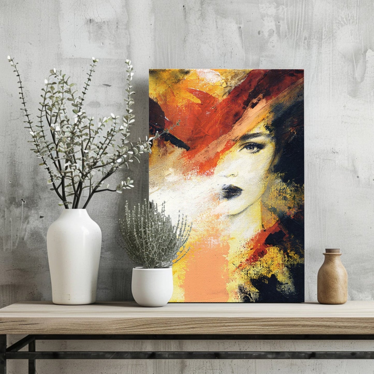 Abstract Woman Metal Wall Art