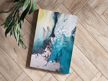 Abstract Paint Teal II Metal Wall Art
