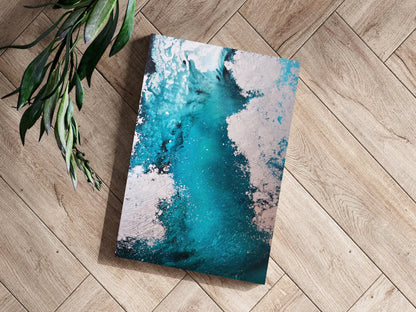 Abstract Paint Teal III Metal Wall Art