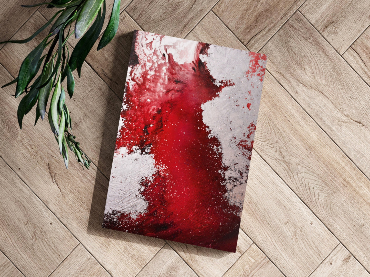 Abstract Paint Red III Metal Wall Art