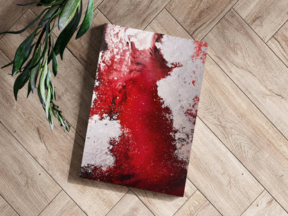 Abstract Paint Red III Metal Wall Art