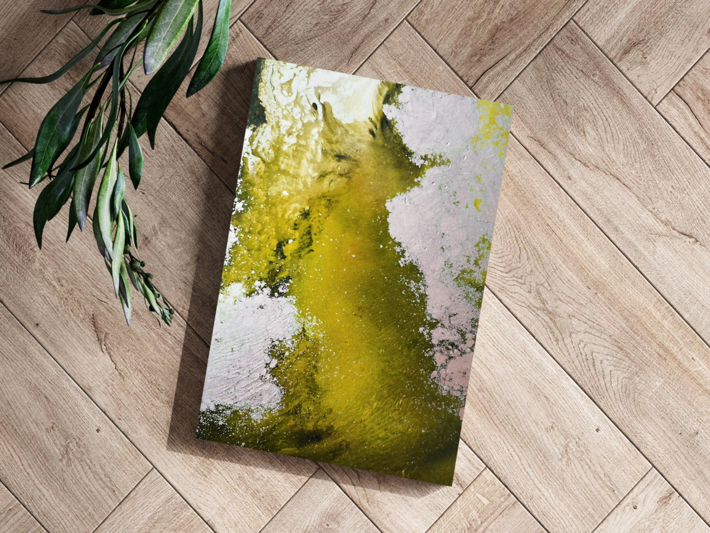 Abstract Paint Yellow I Metal Wall Art