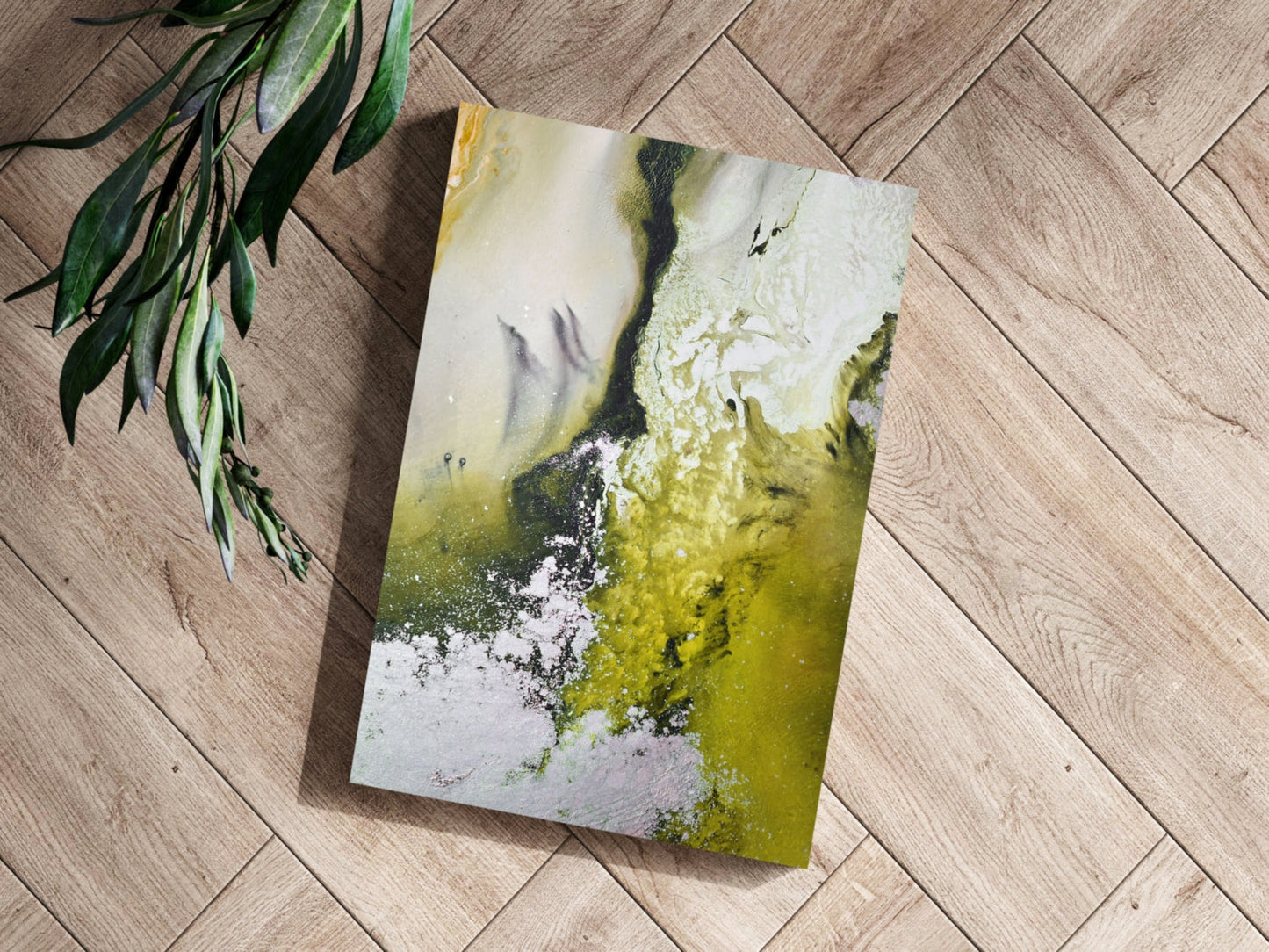 Abstract Paint Yellow II Metal Wall Art