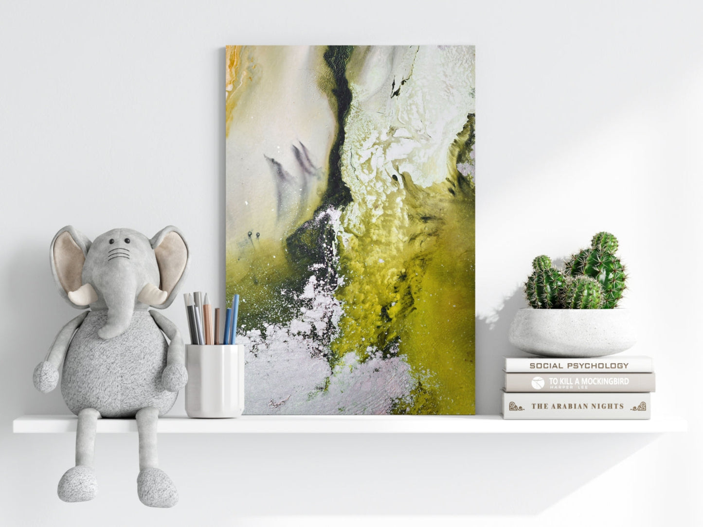 Abstract Paint Yellow II Metal Wall Art