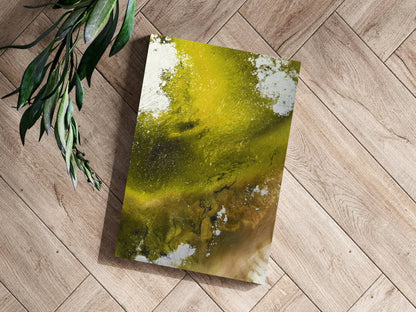 Abstract Paint Yellow III Metal Wall Art