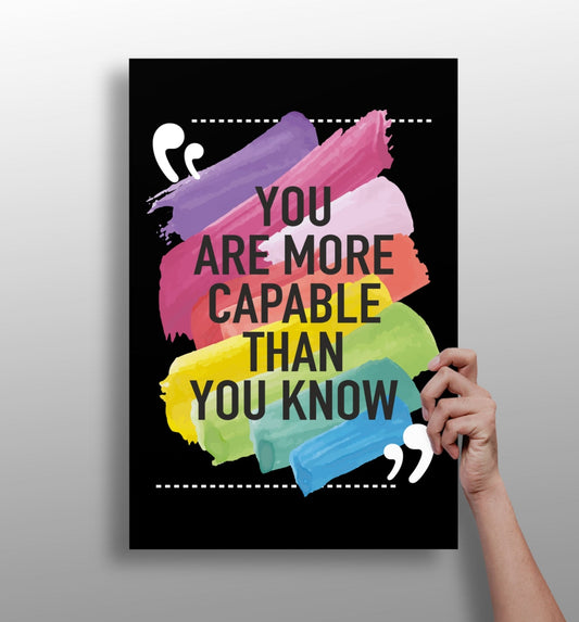 You Are Capable metal wall art