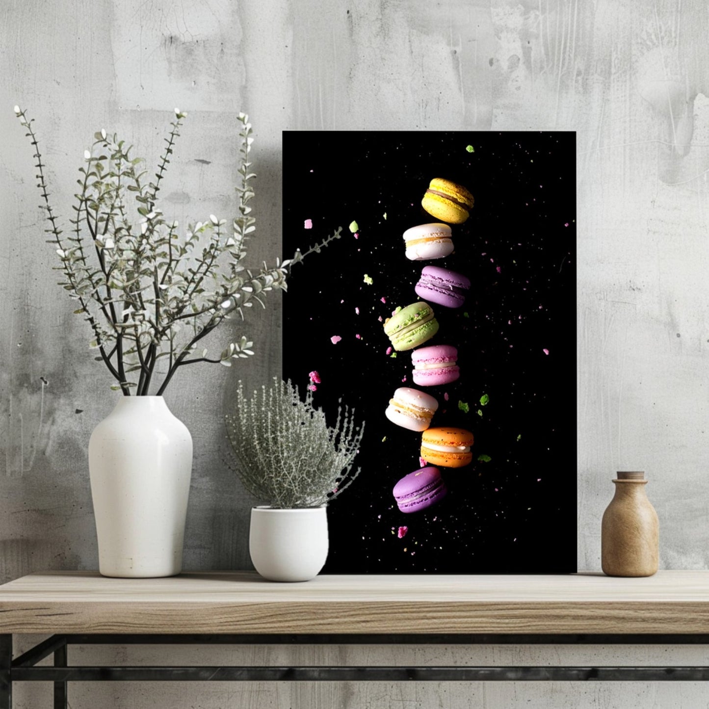 Colorful Macarons Metal Wall Art