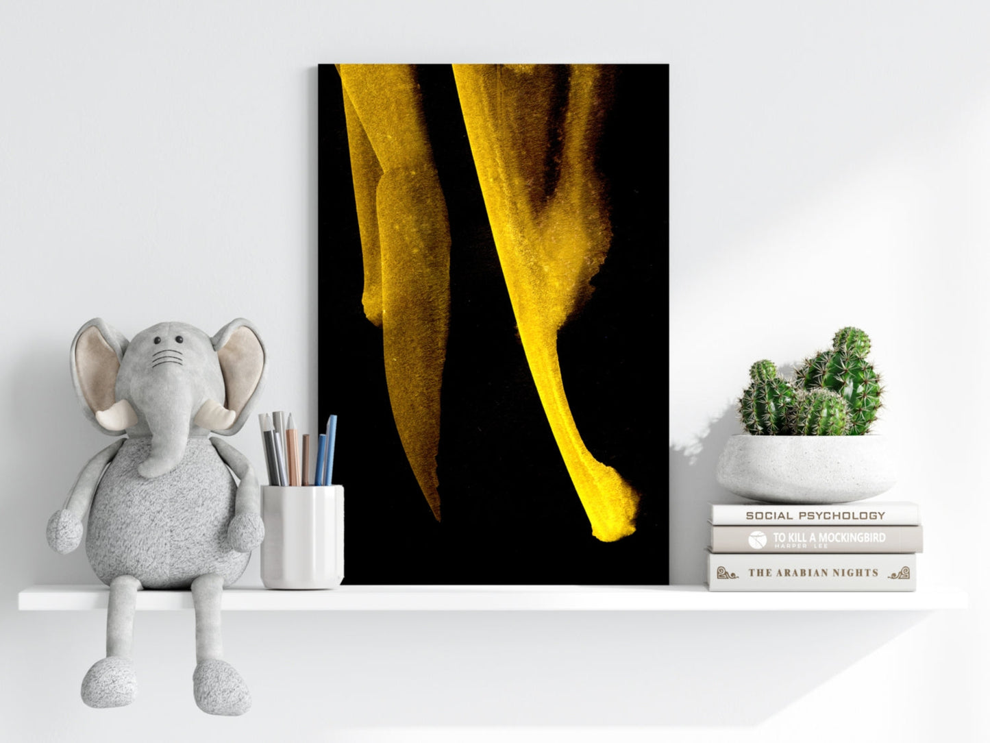 Shade Of Gold V1 Metal Wall Art