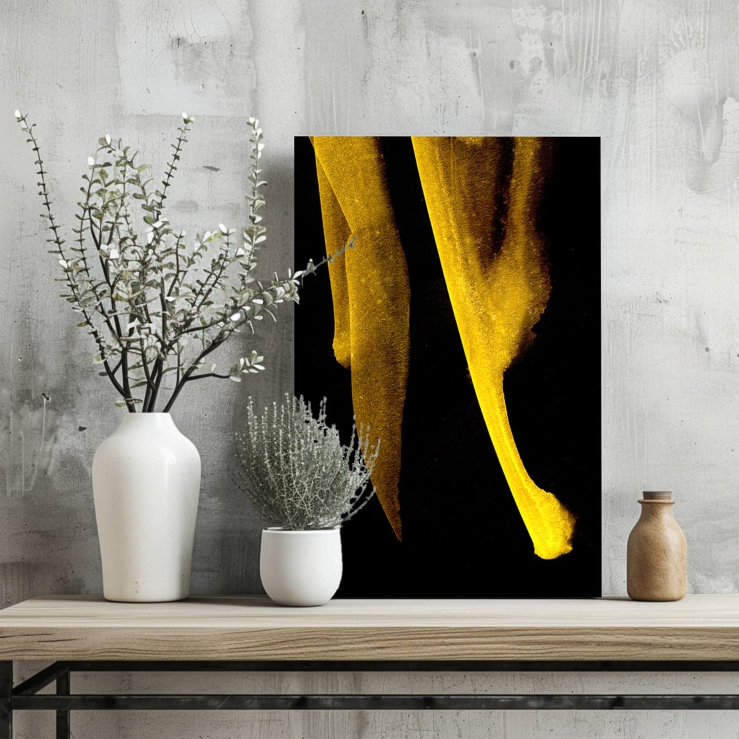 Shade Of Gold V1 Metal Wall Art