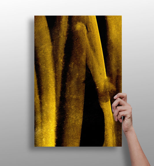 Shade of Gold aluminum wall art matte finish