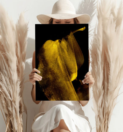 Shade Of Gold V3 Metal Wall Art